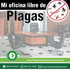 La presencia de plagas en la Oficina puede causar una imagen negativa a su negocio.